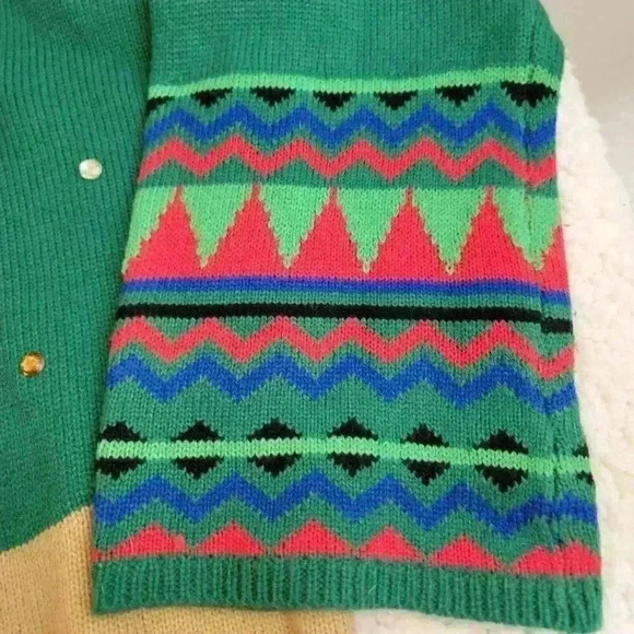 Holiday Time Christmas Sweater Womens XXL 20 Feliz Navidad Southwest Santa - Picture 3 of 16